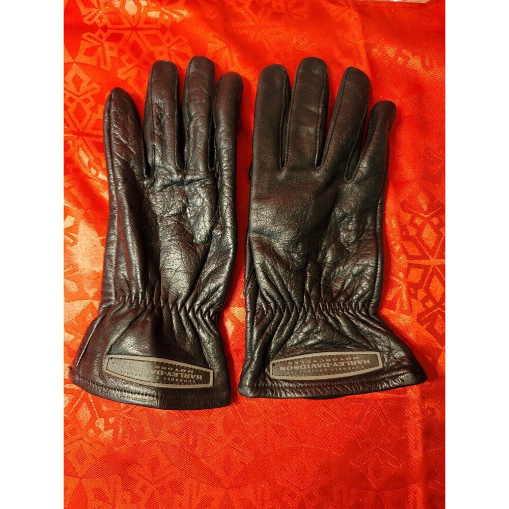 Genuine Vintage Harley Davidson Leather Gloves Ladies Size M/Exellent COND